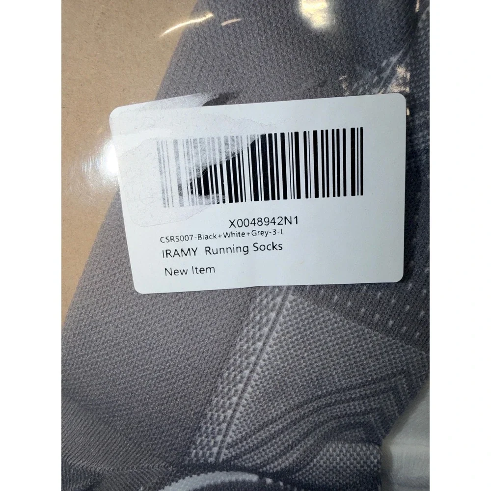 IRAMY Running Socks Women Black White Grey 3 Pack CSRS007 Size L Ankle Athletic
